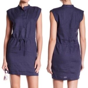 NWT James Perse Linen Mini Dress Navy 3 (L)